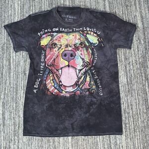 3D Tees Dean Russo Unisex Medium Pitbull Graphic T Shirt Tie Dye Dog‎ Lover
